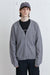Button front cardigan in dark heather grey — main image