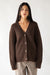 Oversized button front cardigan in coffee bean — main image