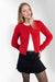 Heart button front cardigan in lava falls — main image