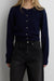 Heart button front cardigan in navy blazer — main image