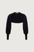 Knit bolero in black — main image