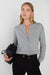 Button up cardigan in medium heather grey — image
