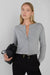 Button up cardigan in medium heather grey — main image