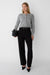 Button up cardigan in medium heather grey — main image