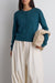 Button up cardigan in teal — main image
