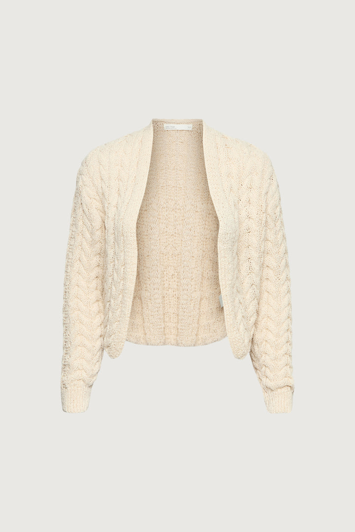 CABLE KNIT LONG-SLEEVE CARDIGAN