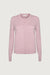 Knit covered button front cardigan in pink blossom — main image
