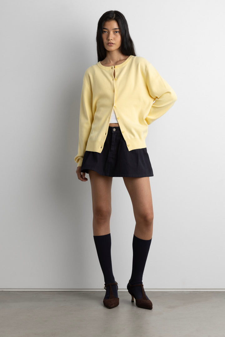 RELAXED FIT BUTTON FRONT CARDIGAN