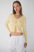 Lightweight knit cardigan in yellow — main image