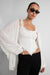 Oversized sheer cardigan in ivory — main image