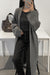 Cozy long open front cardigan in gargoyle — main image