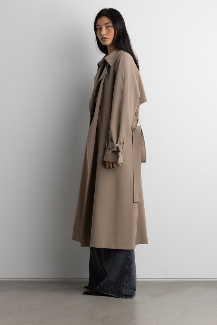 OVERSIZED TRENCH COAT in Brindle — alternate angle