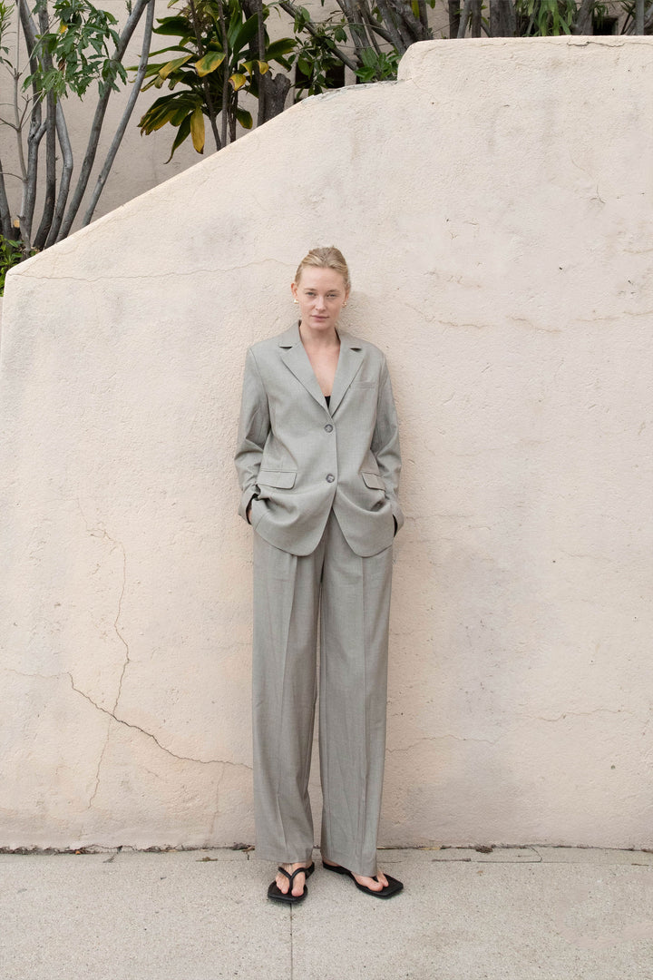 SUITING BLAZER in Dark Silver Sage — alternate angle