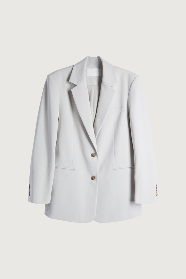 OVERSIZED BLAZER in Pelican — alternate angle
