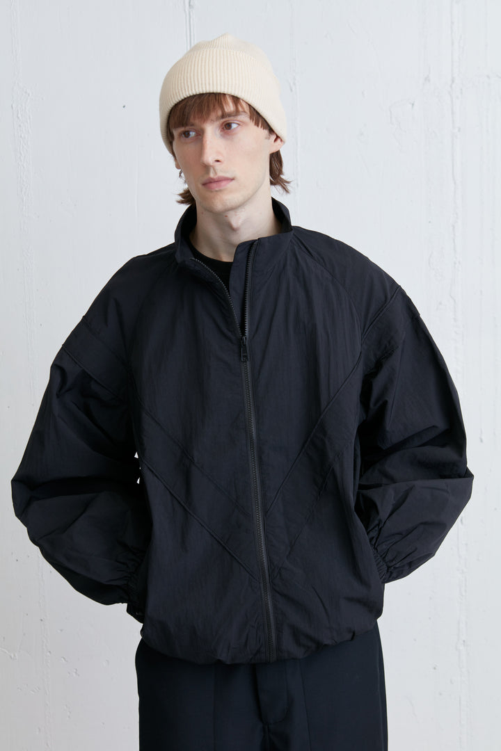 NYLON ZIP-UP JACKET in Black — alternate angle