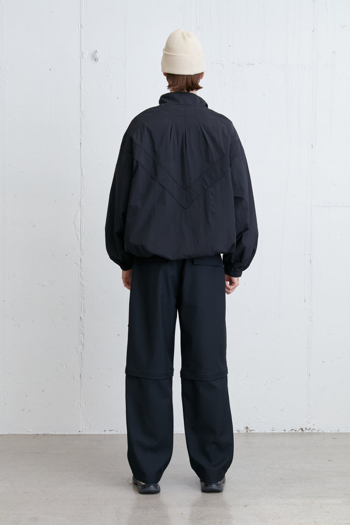 NYLON ZIP-UP JACKET in Black — alternate angle