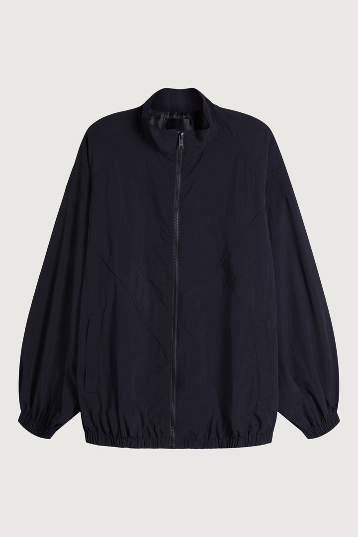 NYLON ZIP-UP JACKET in Black — alternate angle