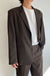 Relaxed fit blazer in heather dark brown — main image