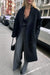 Wool blend coat in black — main image