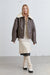 Oversized sherpa aviator jacket in coffee bean — main image