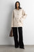 Wool-blend contrast stitch scarf jacket in oatmeal — main image
