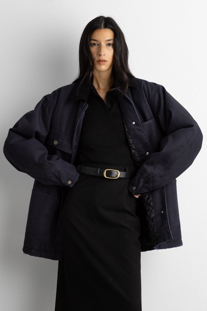 WATER RESISTANT CHORE JACKET in Navy Blazer — alternate angle