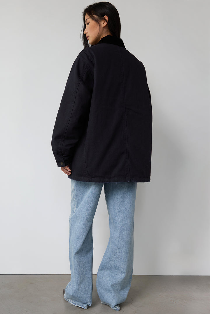 WATER RESISTANT CHORE JACKET in Navy Blazer — alternate angle