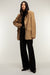 Oversized vegan suede blazer in beige — main image