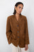 Oversized vegan suede blazer in camel — main image
