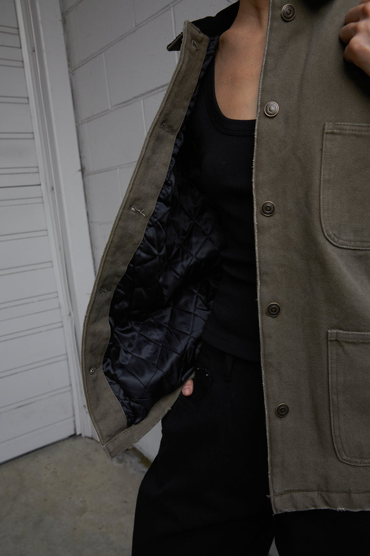 CHORE JACKET in Dark Olive — alternate angle