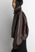 Vegan leather bomber jacket with pleats in coffee bean — main image