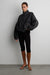Oversized funnel neck fleece jacket in charcoal — main image