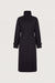 Oversized trench coat with funnel neck in black — main image
