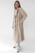 Oversized trench coat with funnel neck in feather grey — main image
