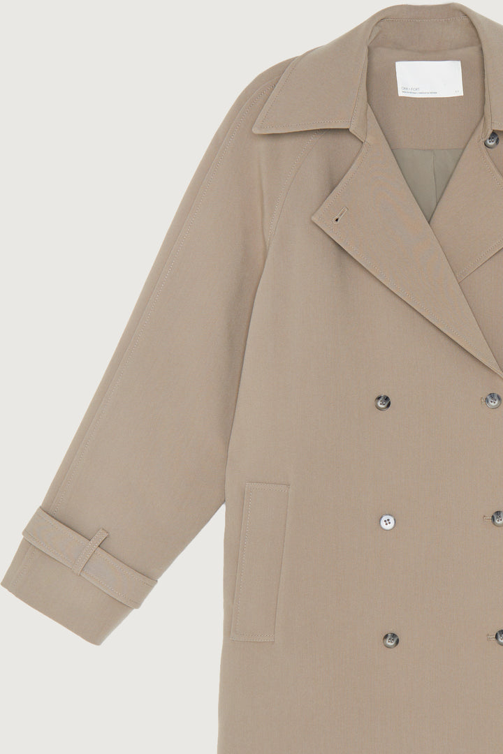 OVERSIZED TRENCH COAT in Brindle — alternate angle