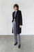 Classic fit wool blend coat in black — main image