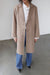 Classic fit wool blend coat in heather portabella — main image