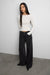 Washed wide leg jean in black — main image
