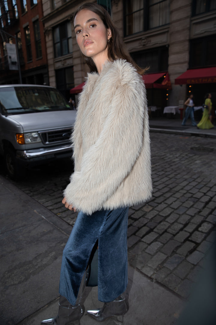 VELVET TUBE MIDI DRESS in Navy Blazer — alternate angle