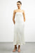 Strapless satin dress in cream — main image