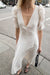 V-neck puff sleeve maxi dress in cream — main image