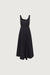 Square neck maxi dress in black — main image
