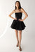 Corset mini dress in black — main image