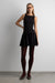 High neck mini dress in black — main image