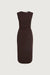 Slim fit midi dress in coffee bean — main image