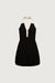 COLLARED HALTER NECK MINI DRESS