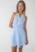COLLARED HALTER NECK MINI DRESS