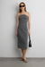 Barrel tube top dress in medium heather grey — main image