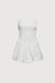 Smocked tube mini dress in white — main image