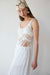 Macrame dress with long tassel overlay detail in white — main image